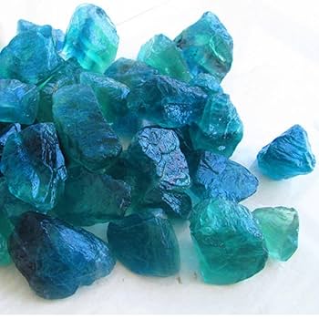 Amazon.co.jp: ブルー＆グリーンフロライト 不規則 結晶 穿孔